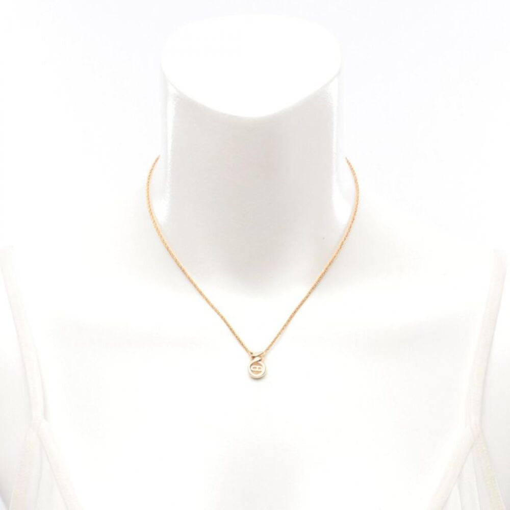 Dior CD Logo Necklace Gold Plated - Picture 5 of 5